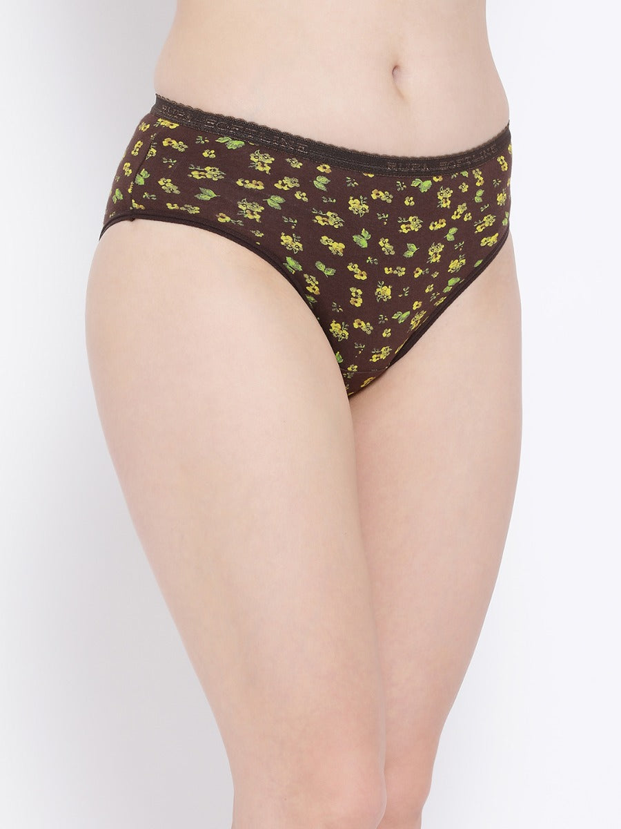 Softline 102 Printed Regular Outer Elastic Panty Assorted Colour Pack Of 1