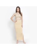 Softline Women's Saree Shapewear in polyamide and Elastane Fabric with an Elastic Waistband and Compressed Thigh Design