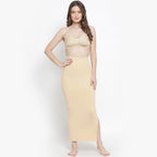 Softline Women's Saree Shapewear in polyamide and Elastane Fabric with an Elastic Waistband and Compressed Thigh Design
