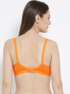 Softline Women's Non Padded Wire Free Bra in 100% Polyester Fabric with Elastic Straps and Hook Closure
