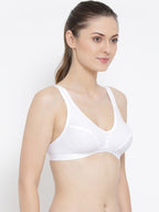 Softline Women's Non Padded Wire Free Sports Bra in Poly Cotton Fabric with Stretchable Straps and Slip On Style