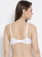 Softline Women's Non Padded Wire Free Bra in Poly Cotton Fabric with Elastic Straps and Hook Closure