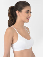 Softline Women's Non Padded Wire Free Sports Bra in 100% Cotton Fabric with Full Cup Coverage, Double Layered Cups, and Slip On Design (1063)