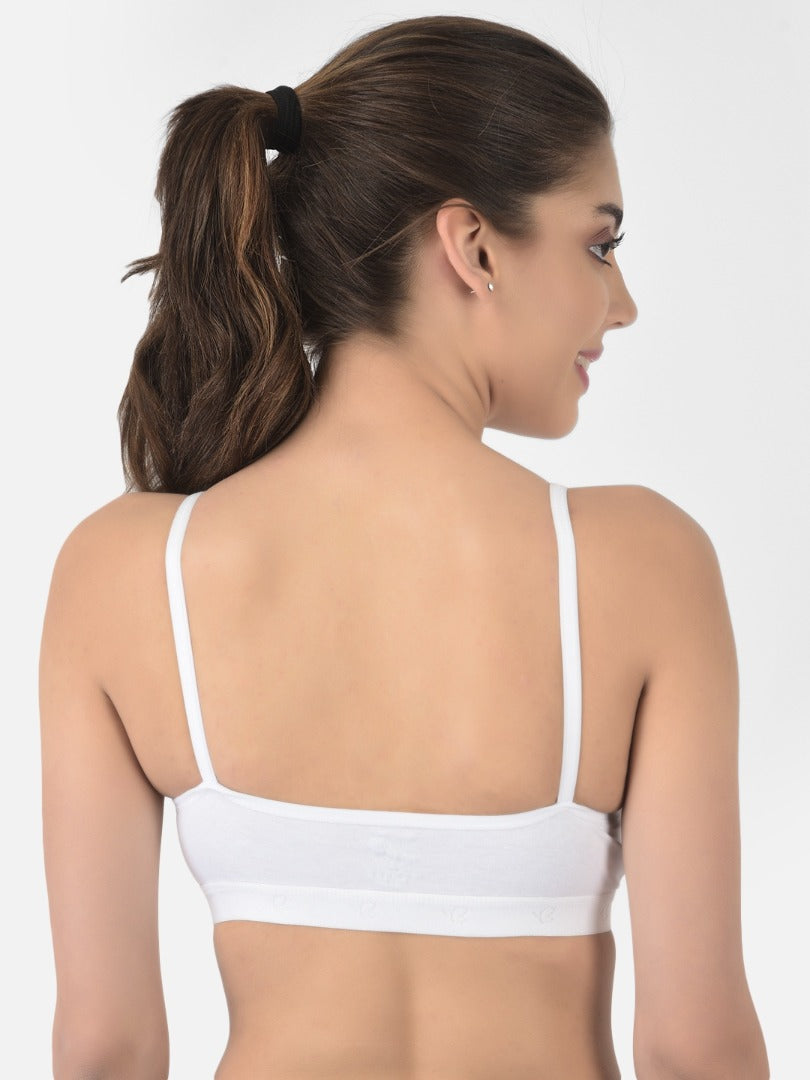 Softline Women's Non Padded Wire Free Sports Bra in 100% Cotton Fabric with Full Cup Coverage, Double Layered Cups, and Slip On Design (1063)