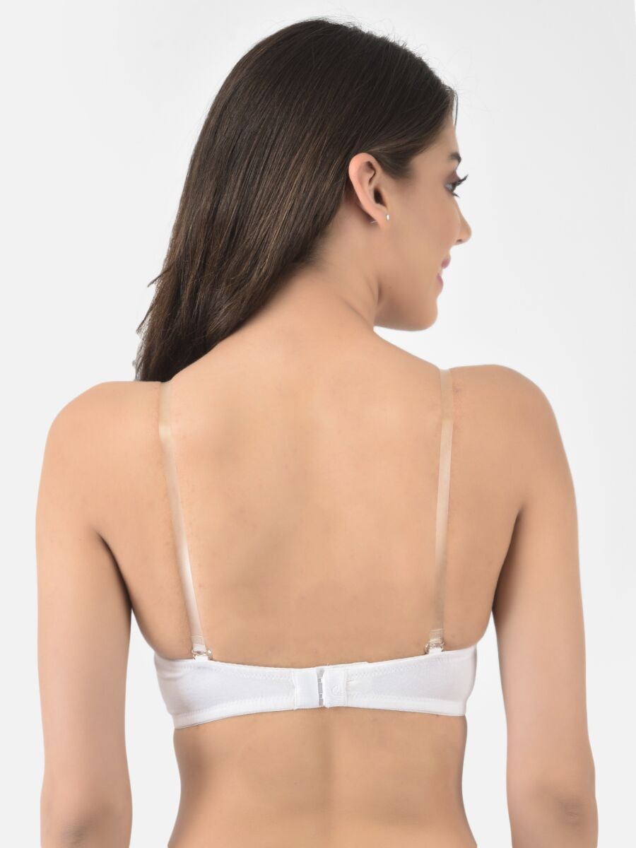 Softline Women's Padded Wired T-Shirt Bra in Cotton Stretch Fabric with Elastic Straps, Full Cup design, and Hook Closure (2060)