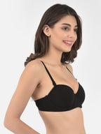 Softline Women's Padded Wired T-Shirt Bra in Cotton Stretch Fabric with Elastic Straps, Full Cup design, and Hook Closure (2060)
