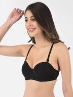 Softline Women's Padded Wired T-Shirt Bra in Cotton Stretch Fabric with Elastic Straps, Full Cup design, and Hook Closure (2060)