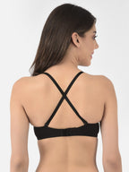 Softline Women's Padded Wired T-Shirt Bra in Cotton Stretch Fabric with Elastic Straps, Full Cup design, and Hook Closure (2060)