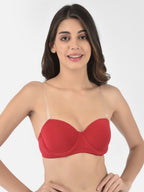 Softline Women's Padded Wired T-Shirt Bra in Cotton Stretch Fabric with Elastic Straps, Full Cup design, and Hook Closure (2060)