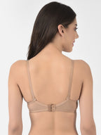 Softline Women's Padded Wire Free T-Shirt Bra in Cotton Stretch Fabric with Elastic Straps, Full Cup design, and Hook Closure (2058)
