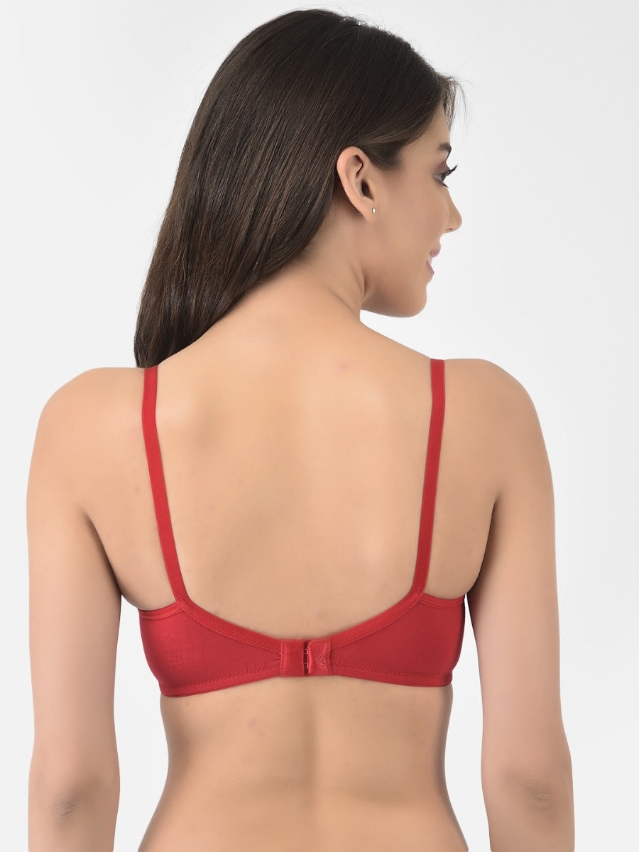 Softline Women's Non Padded Wire Free Bra in Cotton Stretch Fabric with Elastic Straps, Full Cup design, and Hook Closure (2055)