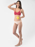 Softline Women's Non Padded Wire Free T-shirt Bra in Cotton Poly Fabric with Elastic Straps, Double Layered Moulded Cups, and Hook Closure (2054)