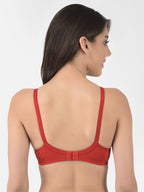Softline Women's Non Padded Wire Free T-shirt Bra in Cotton Poly Fabric with Cross Neck Elastic Straps, Full Cup design, and Hook Closure (2052)