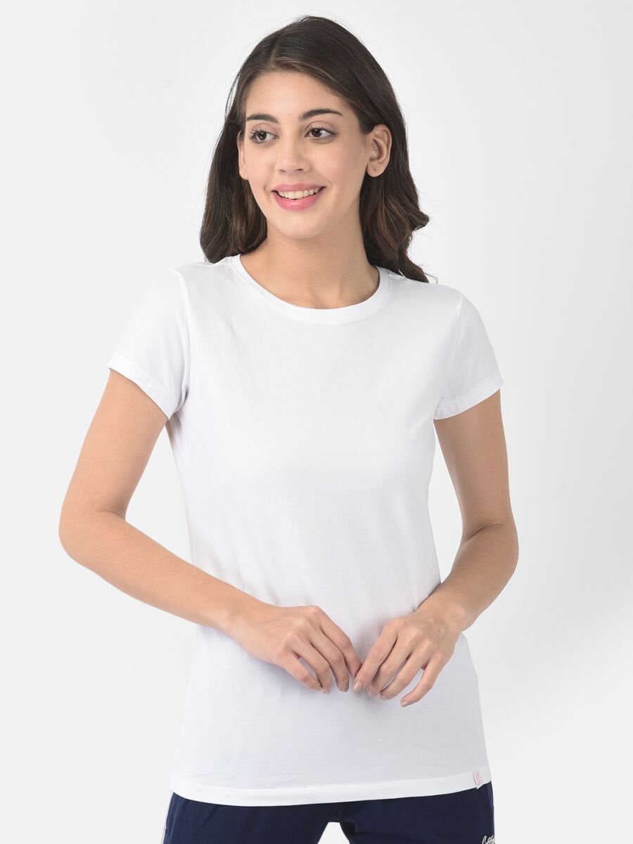 Softline Round Neck Stretch Women's Tees | 95% cotton and 5% spandex | Comfortable and Trendy