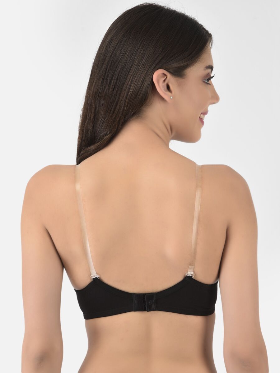 Softline Women's Padded Wire Free T-Shirt Bra in Cotton Stretch Fabric with Elastic Straps, Full Cup design, and Hook Closure (2059)