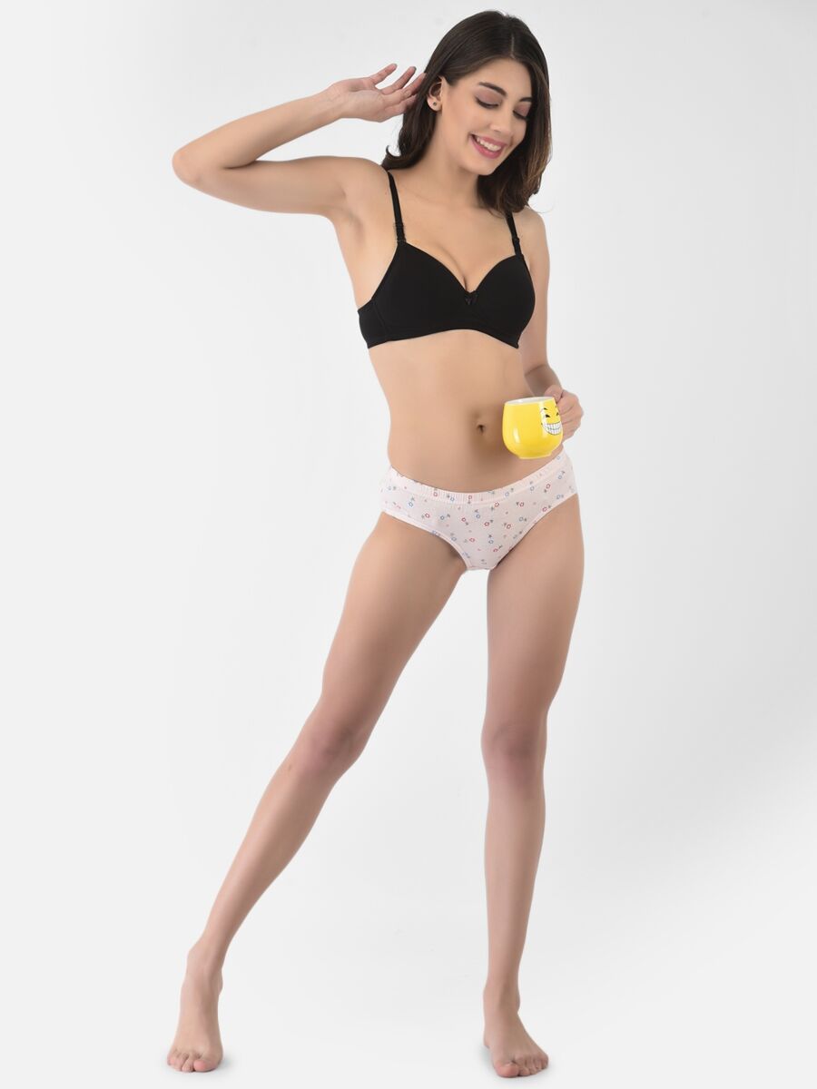 Softline Women's Padded Wire Free T-Shirt Bra in Cotton Stretch Fabric with Elastic Straps, Full Cup design, and Hook Closure (2059)
