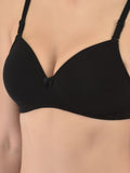 Softline Women's Padded Wire Free T-Shirt Bra in Cotton Stretch Fabric with Elastic Straps, Full Cup design, and Hook Closure (2059)