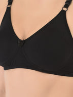 Softline Women's Non Padded Wire Free Bra in Cotton Stretch Fabric with Elastic Straps, Full Cup design, and Hook Closure (2055)