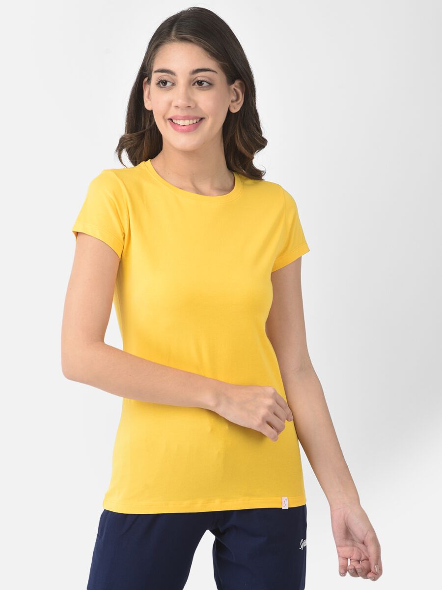 Softline Round Neck Stretch Women's Tees | 95% cotton and 5% spandex | Comfortable and Trendy