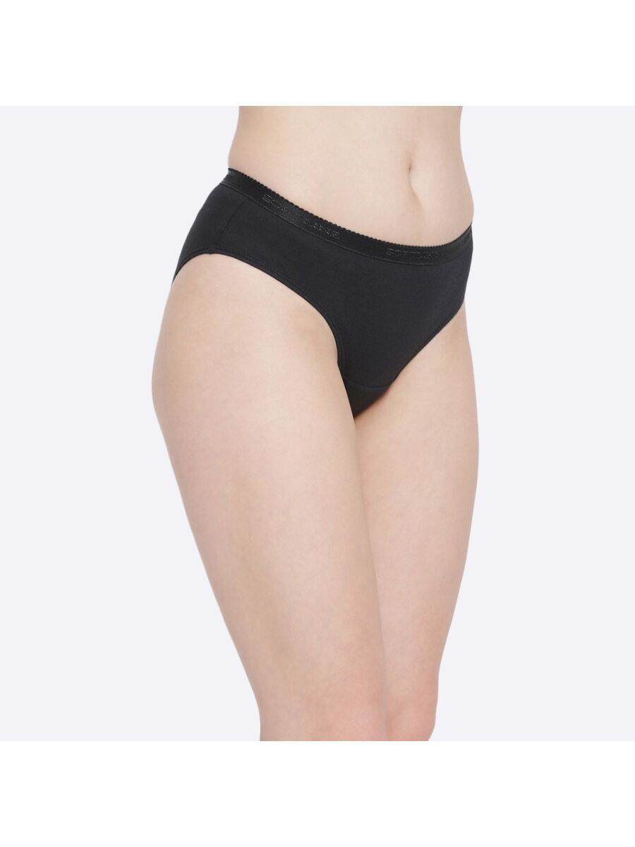 Softline 111 Mid Rise Panty Outer Elastic Assorted Dark Colour Pack Of 2