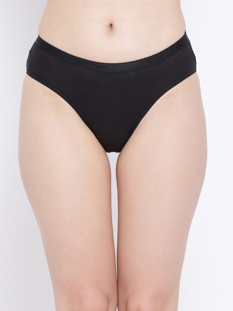 Softline 101 Plain Outer Elastic Regular Panty Assorted Colour Pack Of 1