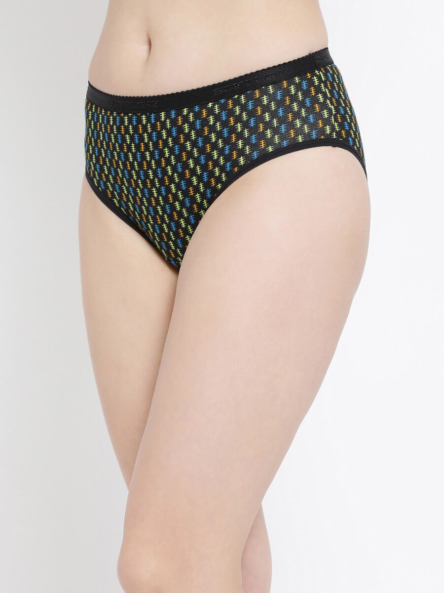 Softline 115 High Rise Outer Elastic Panty Assorted Print Pack Of 2