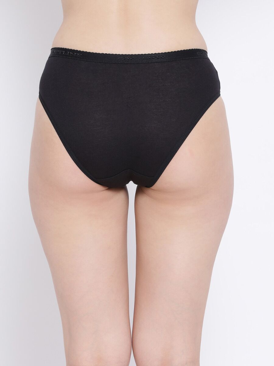 Softline 101 Plain Outer Elastic Regular Panty Assorted Colour Pack Of 1