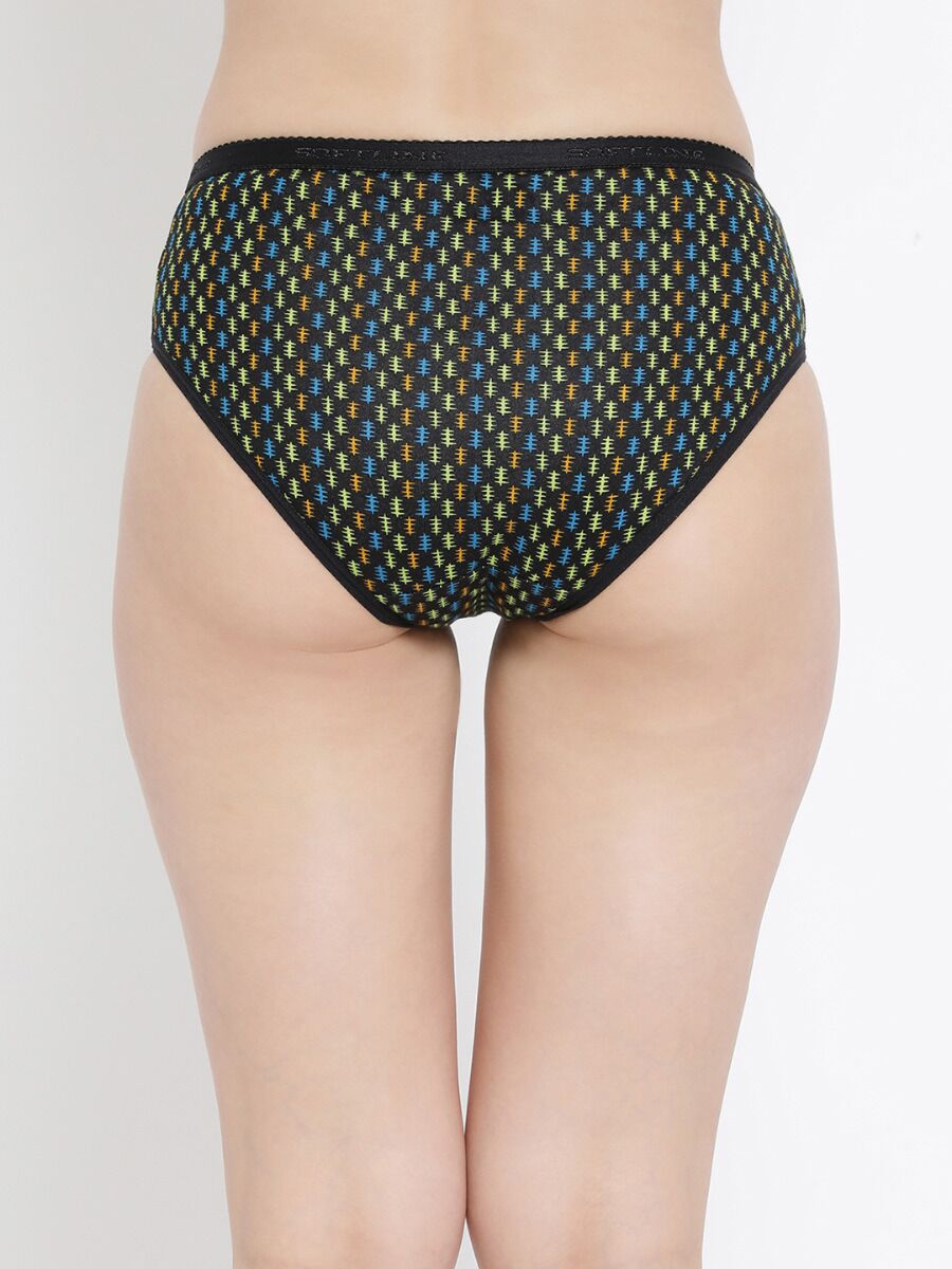Softline 115 High Rise Outer Elastic Panty Assorted Print Pack Of 2