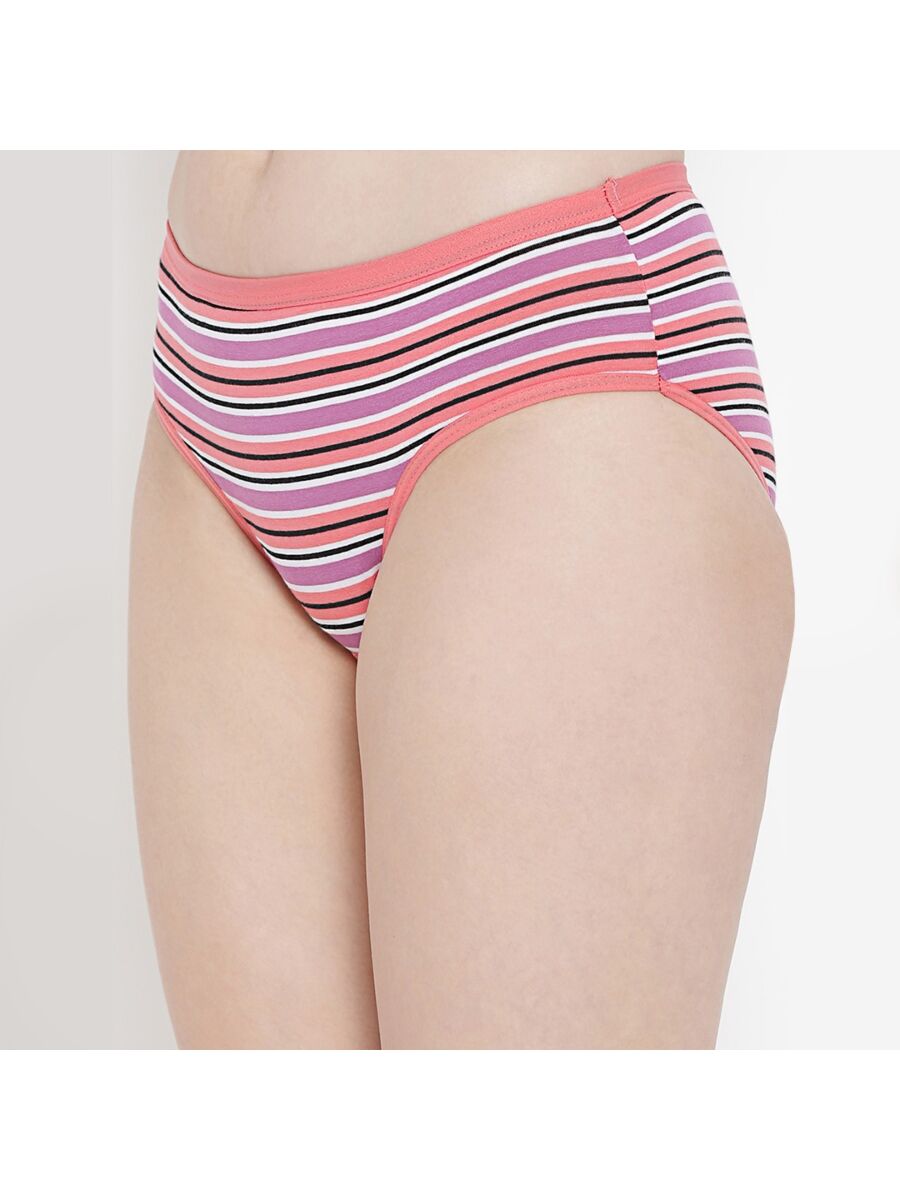 Softline 125 Fashionable Stripe Bikini Panty Assorted Colour Pack Of 2