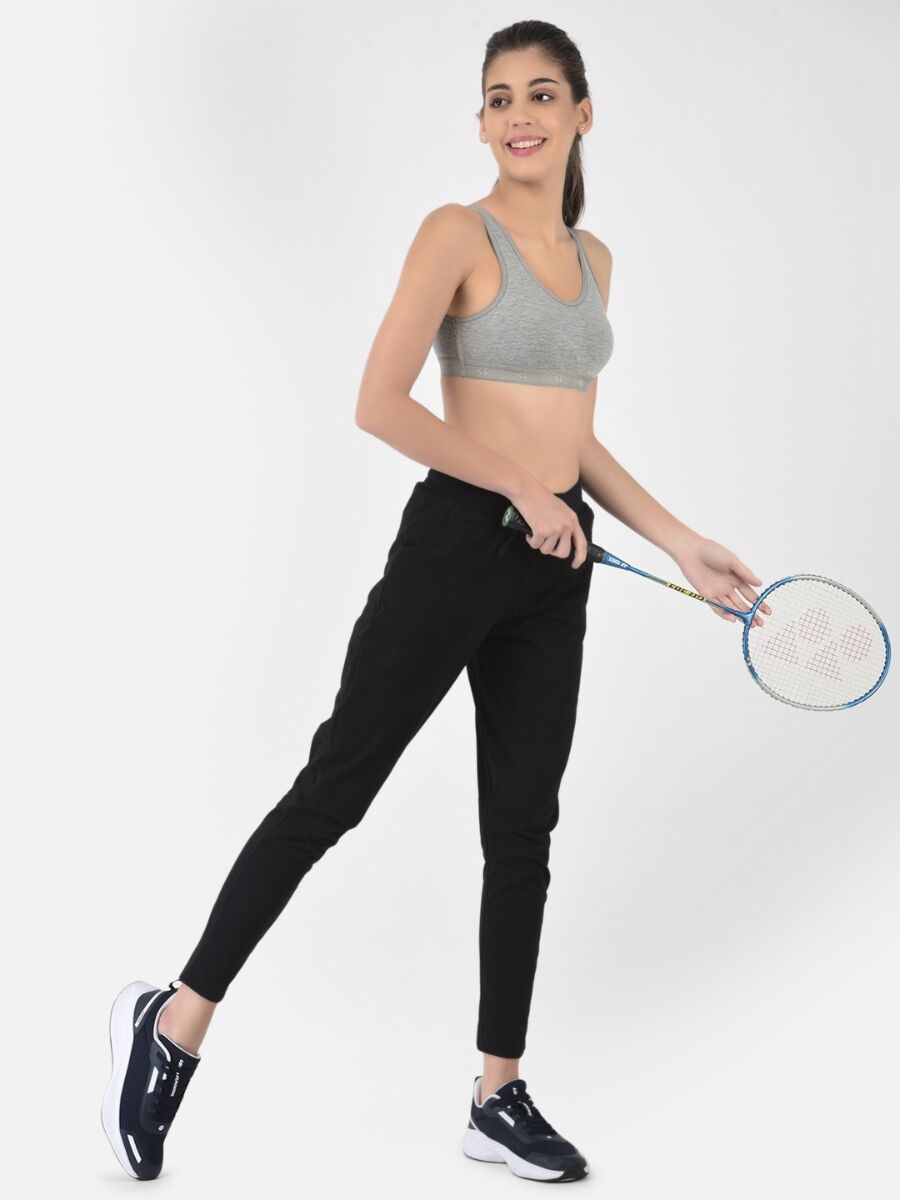 Softline Women's Non Padded Wire Free Sports T-Shirt Bra in Cotton Stretch Fabric with Full Cup Coverage, Broad Underband, Double Layered Cups, and Slip On Design