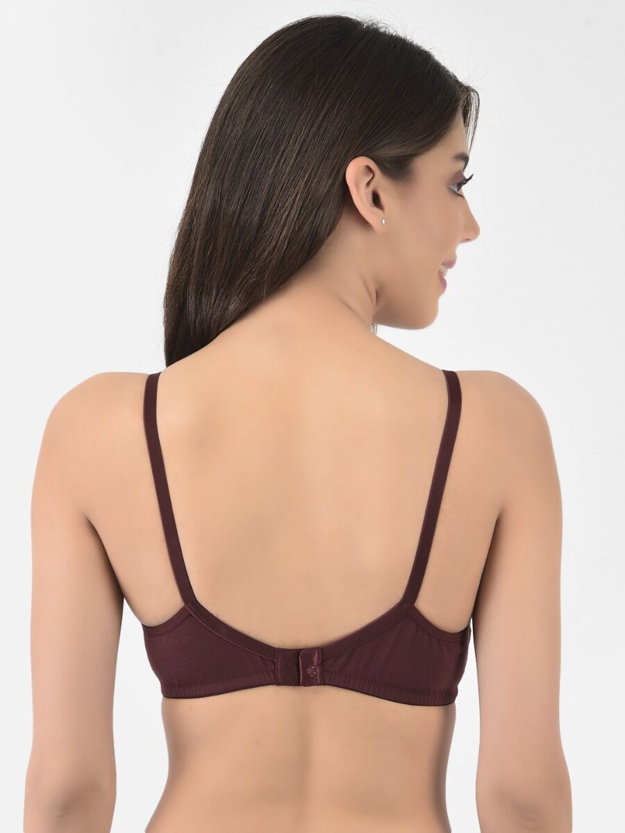 Softline Women's Non Padded Wire Free   T-shirt  Bra in Cotton Poly Fabric with Elastic Straps, Double Layered Moulded Cups, and Hook Closure (C-Cup )