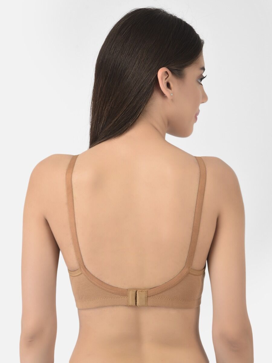 Softline Women's Non Padded Wire Free T-Shirt Bra in Poly Cotton Fabric with Elastic Straps and Hook Closure (B Cup)