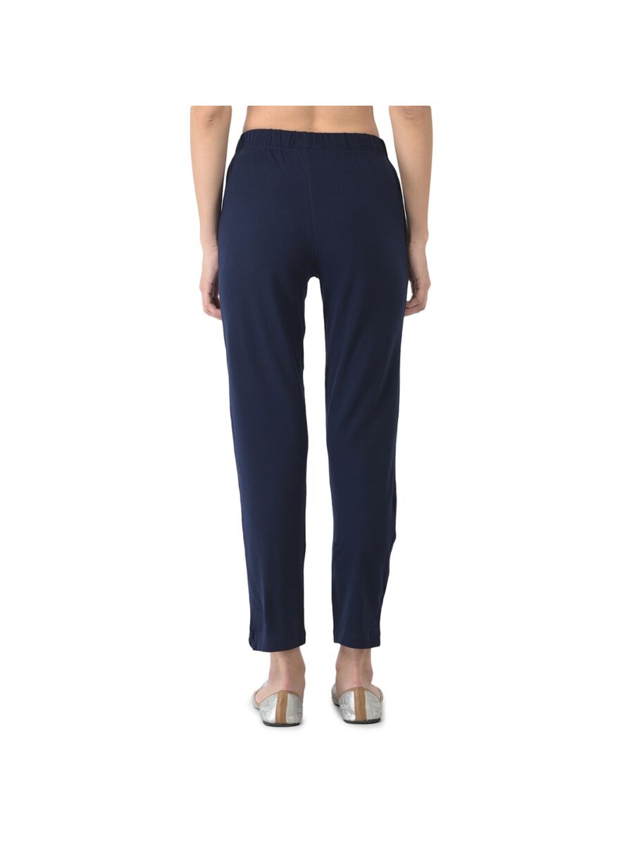 Softline Women's Kurti Pants in Cotton Rich Fabric with Mid Rise Fit, 4 Way-Stretchability, Soft Elastic Waistband, and Quick Dry Properties