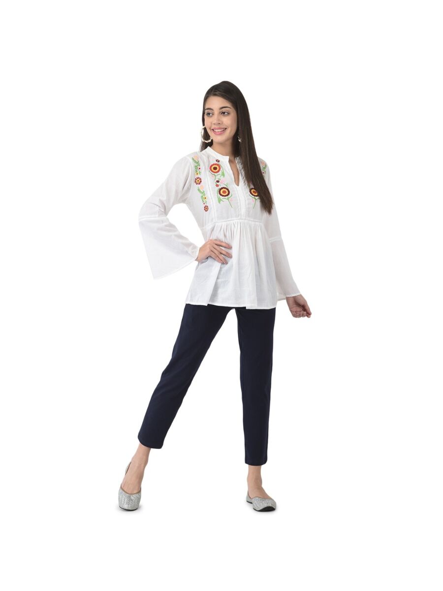 Softline Women's Kurti Pants in Cotton Rich Fabric with Mid Rise Fit, 4 Way-Stretchability, Soft Elastic Waistband, and Quick Dry Properties