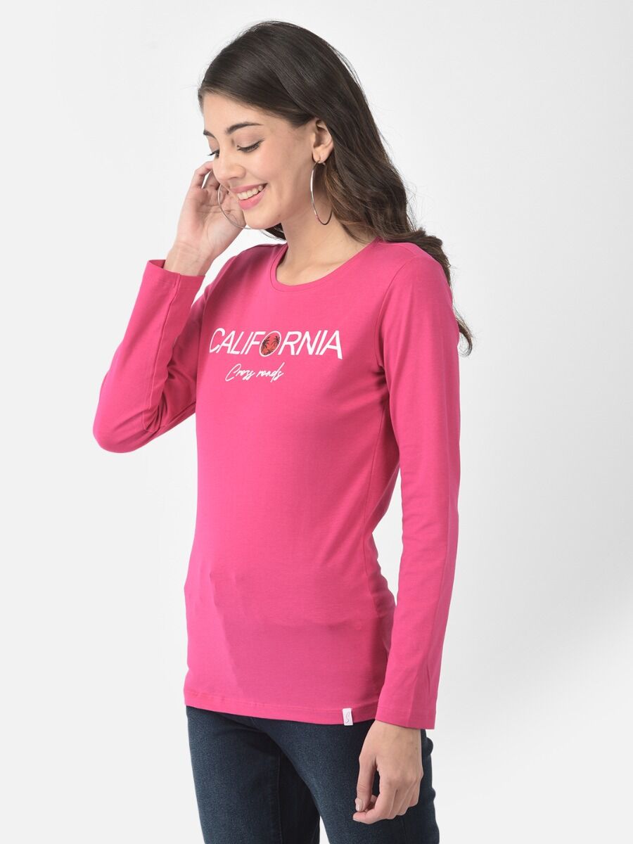 Softline Full Sleeve Printed Round neck Women's Tees |95% cotton and 5% spandex | Stretchable and Trendy