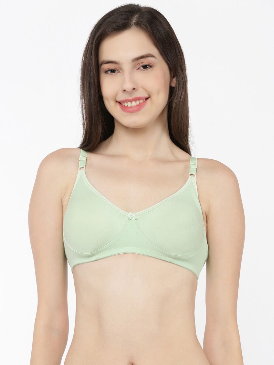 Softline Women's Non Padded Wire Free Everyday Bra in Cotton Poly Fabric with Elastic Straps and Hook Closure (C Cup)