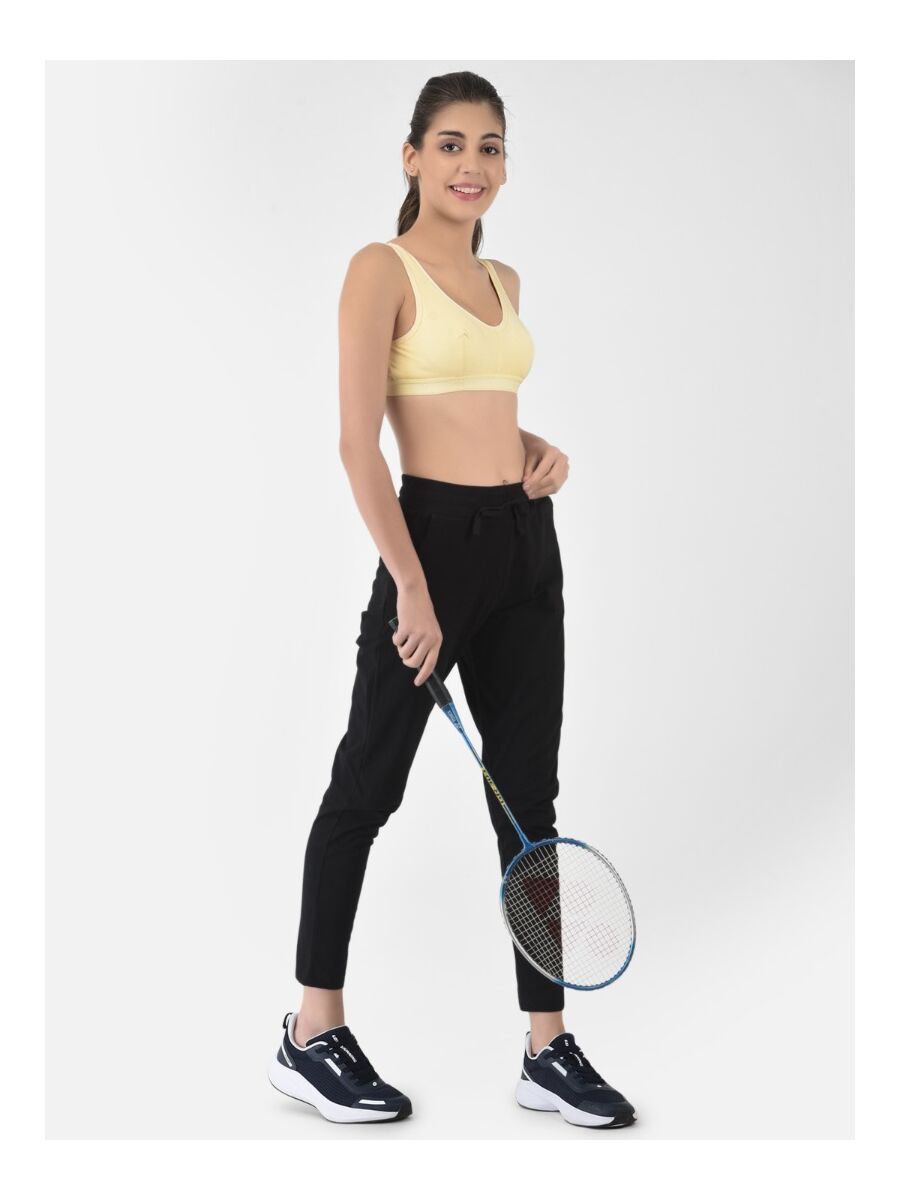 Softline Women's Non Padded Wire Free Sports Bra in 100% Cotton Fabric with Full Cup Coverage, Broad Underband,Double Layered Cups, and Slip On Design