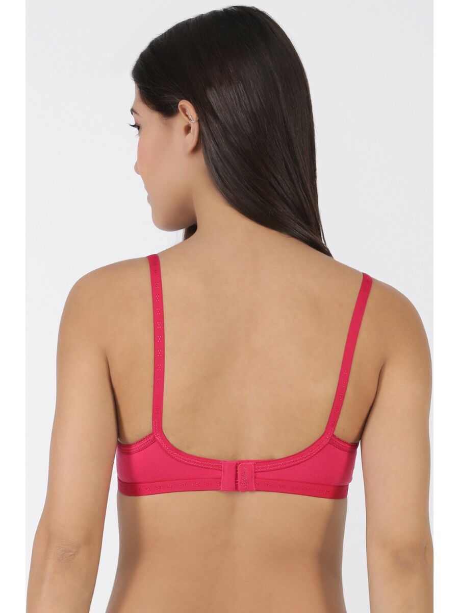 Softline Women's Non Padded Wire Free Bra in 100% Polyester Fabric with Elastic Straps and Hook Closure (C CUP)