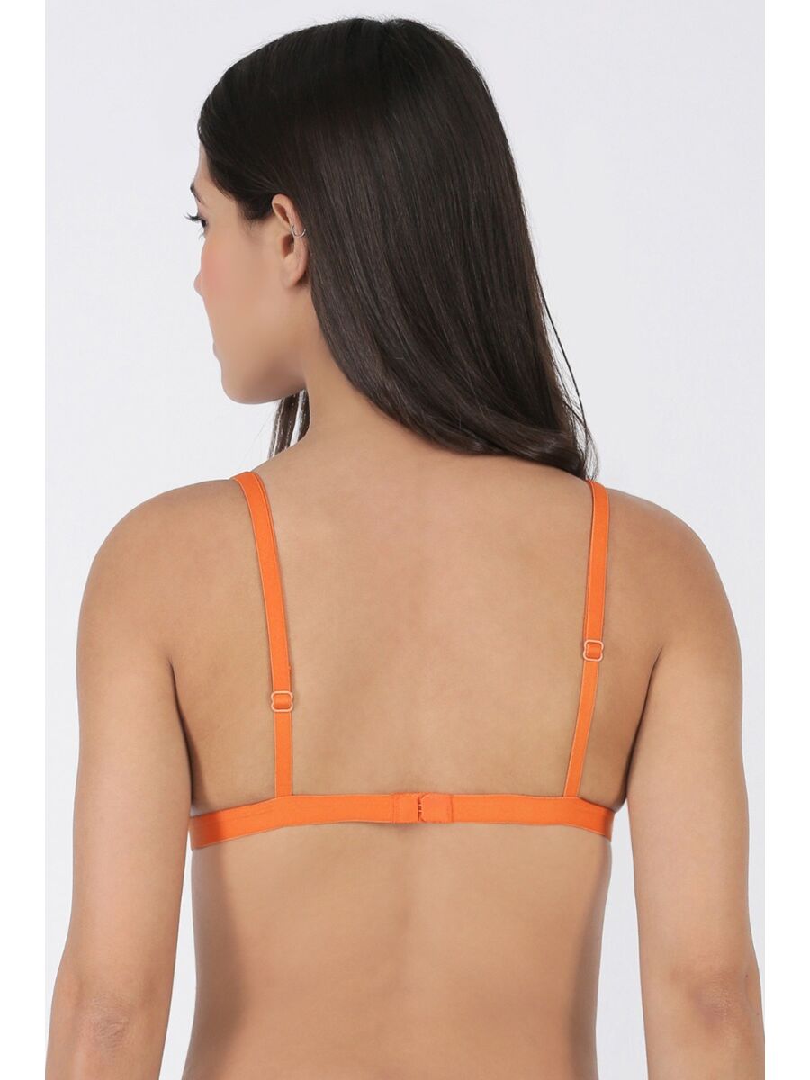 Softline Women's Non Padded Wire Free Bra in Cotton Poly Fabric with Elastic Straps and Hook Closure