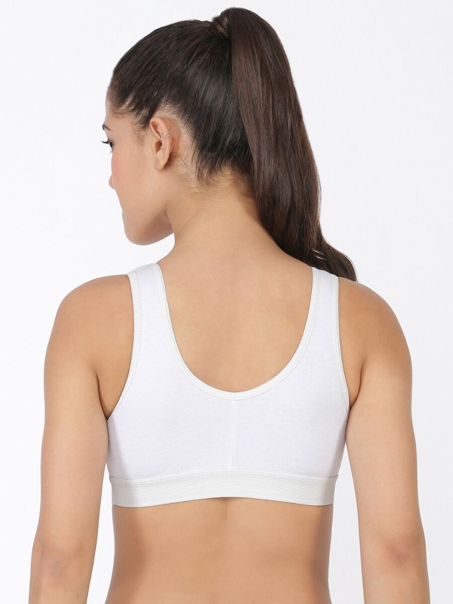Softline Women's Non Padded Sports Bra in 100% Polyester Fabric With Slip on Style and No Hook Closure