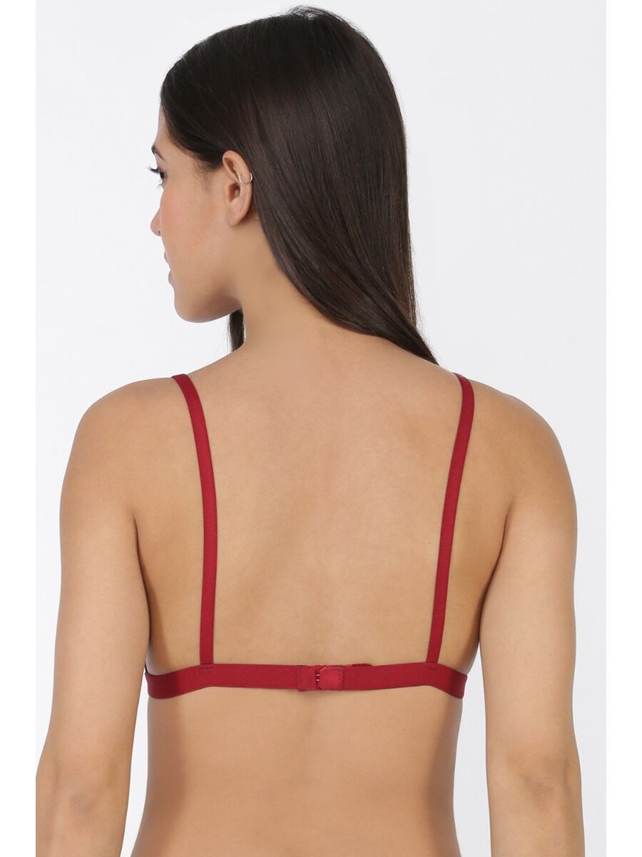 Softline Women's Non Padded Wire Free Fancy Bra in Poly Cotton Fabric with Elastic Straps and Hook Closure