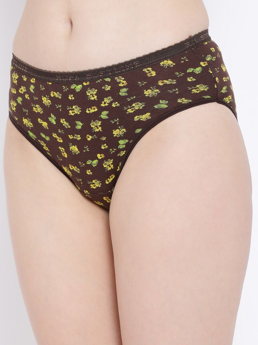 Softline 102 Printed Regular Outer Elastic Panty Assorted Colour Pack Of 1