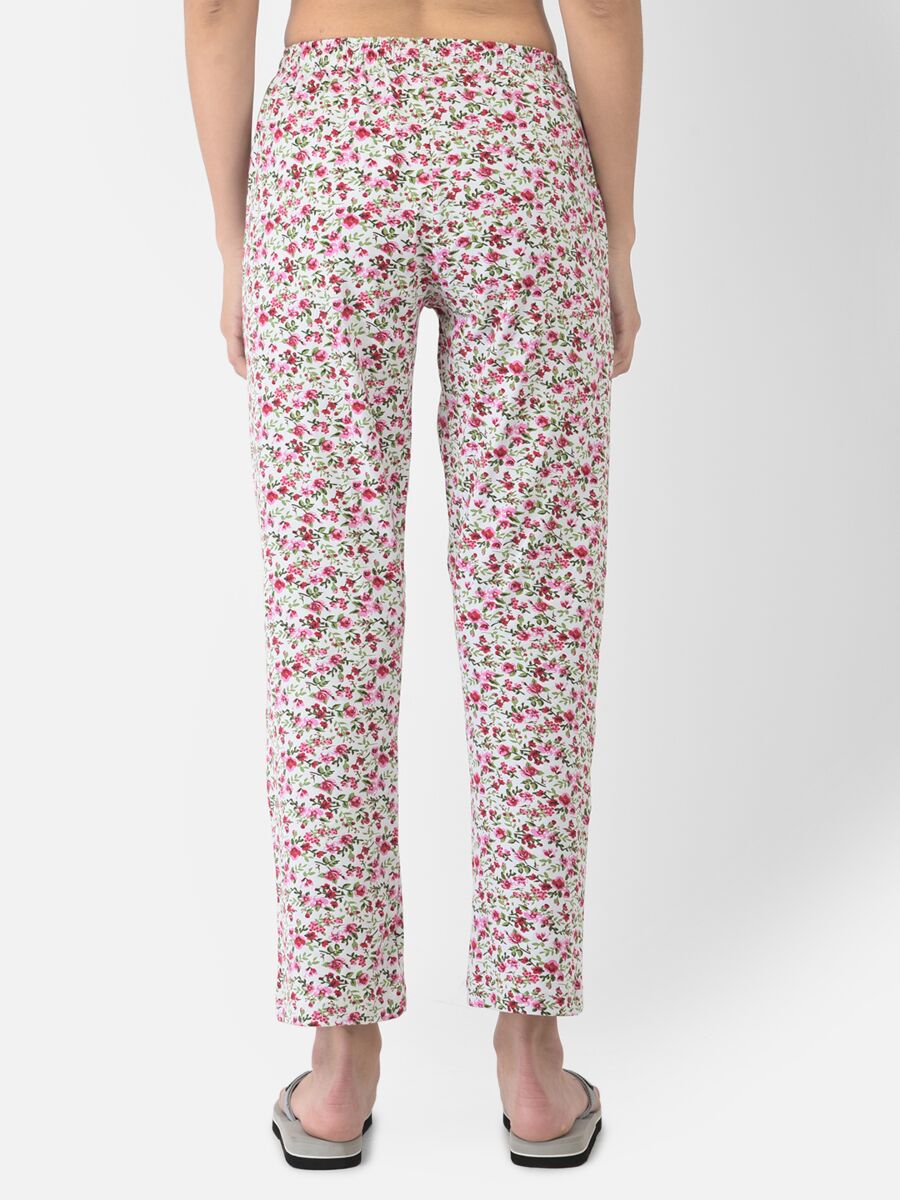 Softline Women's Regular Printed Pyjamas in 100% Cotton Faric with a Relaxed Fit, Full Length, and Elastic Waistband