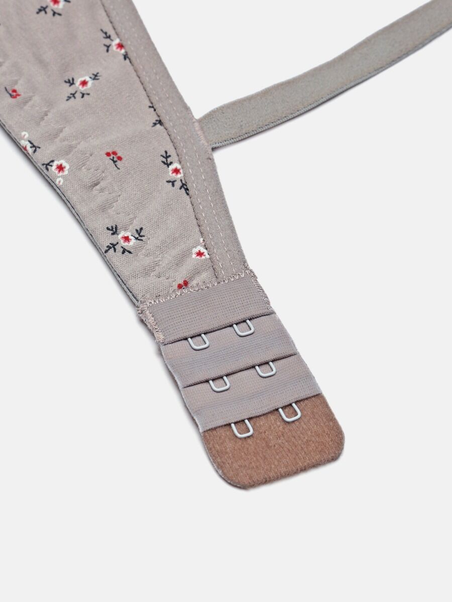 Softline Women's Printed Non Padded Wire Free  Bra in Poly Cotton Fabric with Elastic Straps and Hook Closure