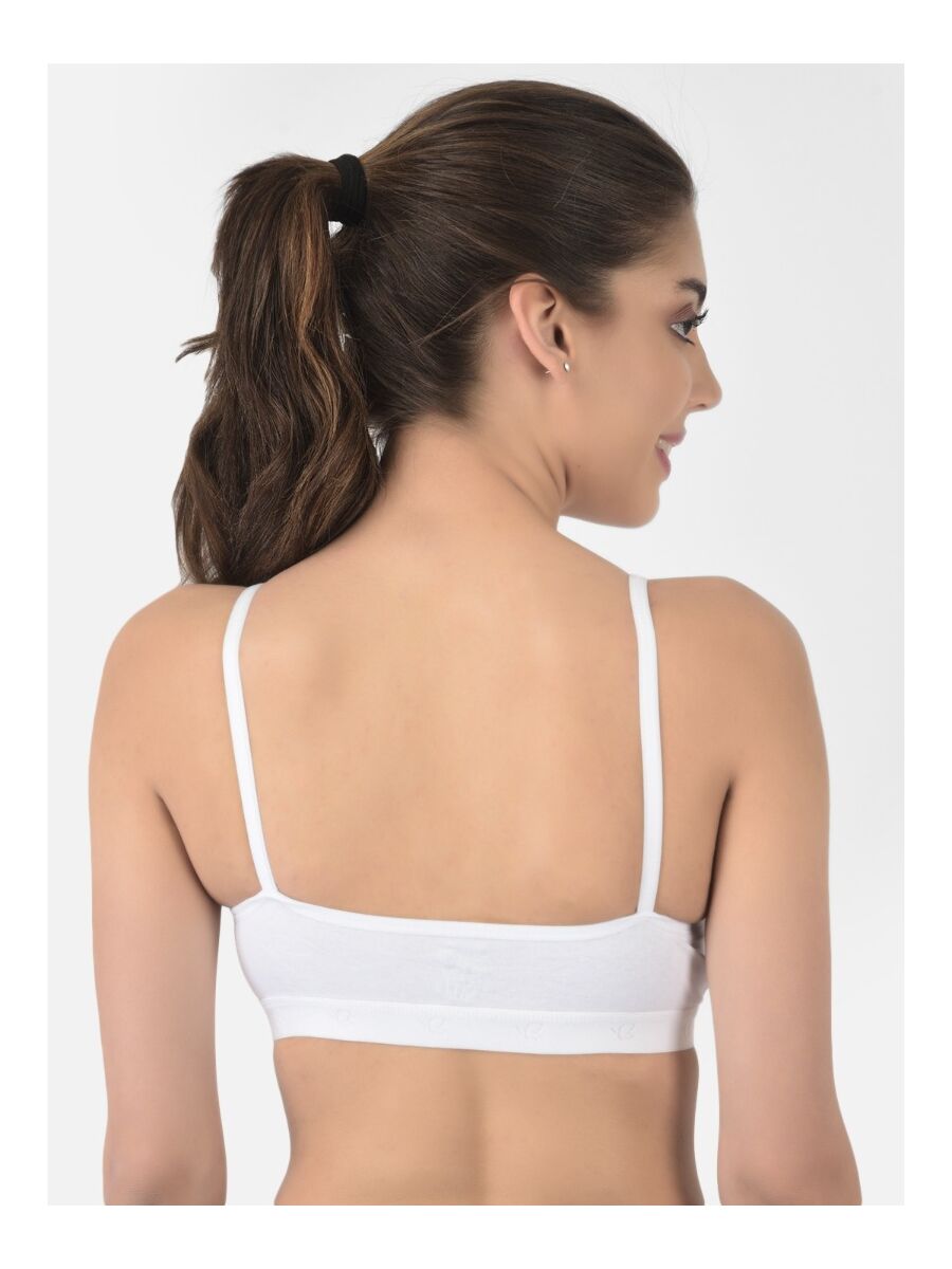 Softline Women's Non Padded Wire Free Sports Bra in 100% Cotton Fabric with Full Cup Coverage, Double Layered Cups, and Slip On Design