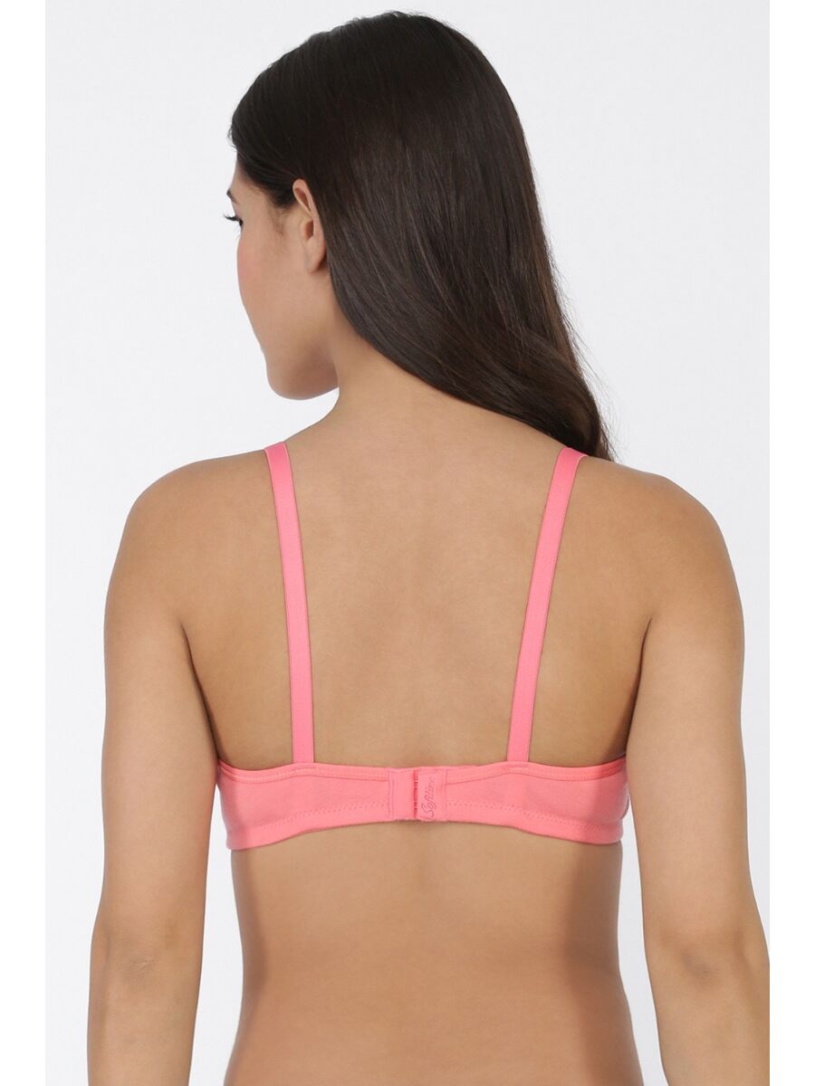 Softline Women's Non Padded Wire Free  Bra in 100% Polyester Fabric with Elastic Straps and Hook Closure