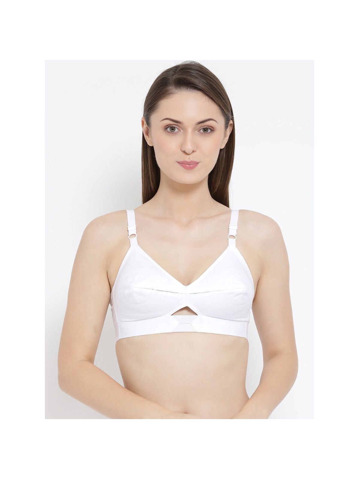 Softline Women's Non Padded Wire Free Full Coverage Bra in 100% Cotton Fabric with Elastic Straps and Hook Closure (D Cup)