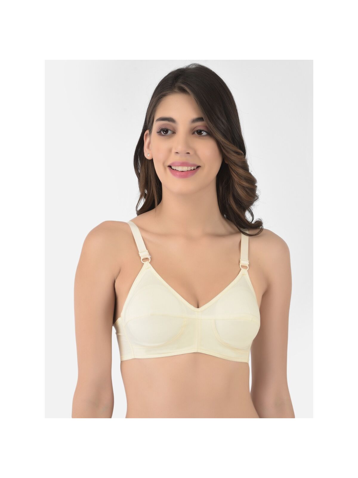 Softline Women's Non Padded Wire Free Bra in 100% Cotton Fabric with Full Coverage Cups, Elastic Straps, and Hook Closure (B-Cup )
