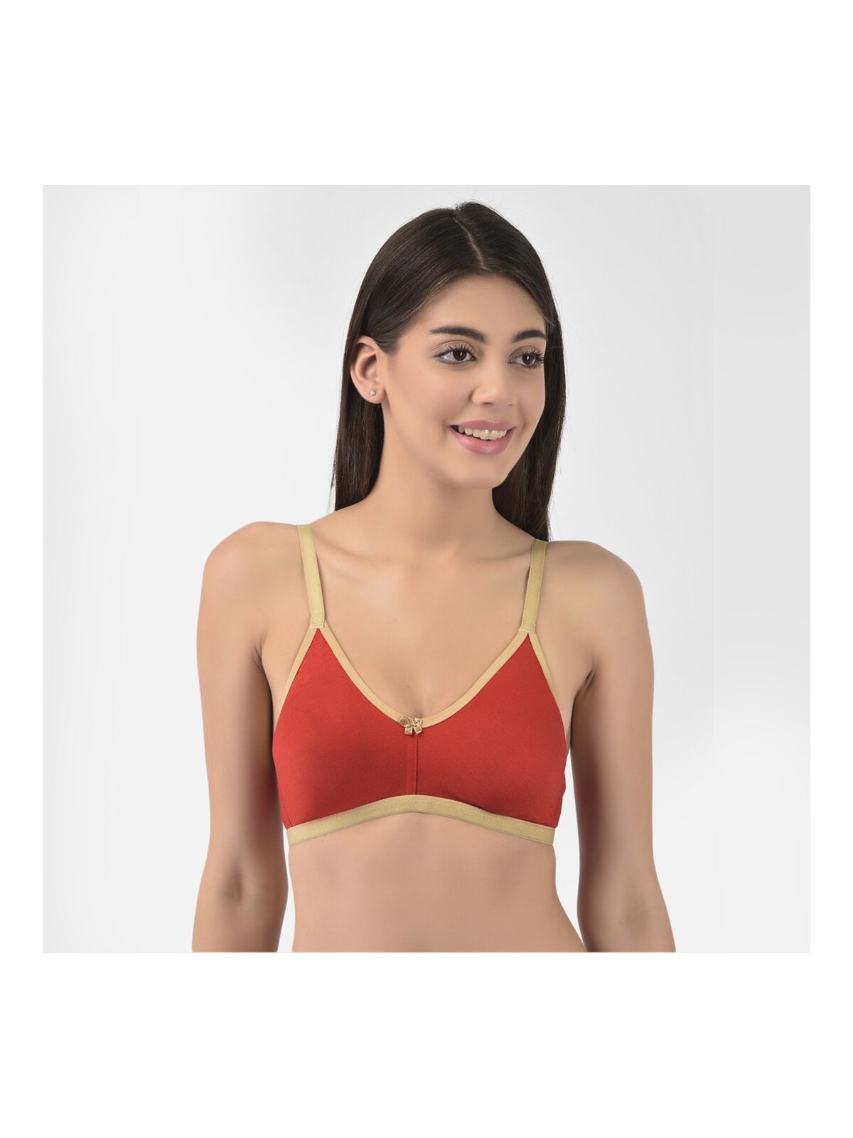 Softline Women's Soft Non Padded Wire free Bra in 100% Polyester Fabric with Elastic Straps and Hook Closure