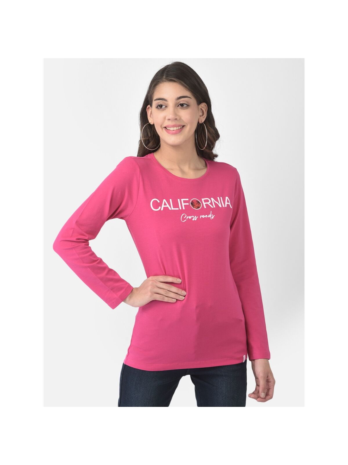 Softline Full Sleeve Printed Round neck Women's Tees |95% cotton and 5% spandex | Stretchable and Trendy